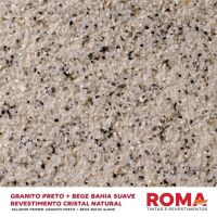 Imagem de REVESTIMENTO CRISTAL GRANITO PRETO + BEGE BAHIA SUAVE 23 KG - ROMA
